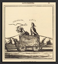 Honoré Daumier (French, 1808 - 1879), Le char de l'état en 1871, 1871, gillotype on newsprint