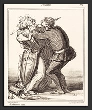 Honoré Daumier (French, 1808 - 1879), Embrassons nous, 1867, lithograph