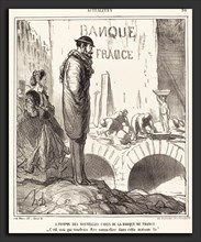 Honoré Daumier (French, 1808 - 1879), A propos des caves de la Banque de France, 1866, lithograph