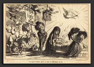 Honoré Daumier (French, 1808 - 1879), Un Quart d'heure aprÃ¨s sa mort il était encore en vie, 1866,