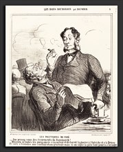 Honoré Daumier (French, 1808 - 1879), Les Politiques de café, 1864, lithograph