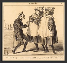 Honoré Daumier (French, 1808 - 1879), Les Hommes de vingt-cinq ans, 1855, lithograph