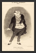Honoré Daumier (French, 1808 - 1879), Henri Monnier (RÃ´le de Joseph Prudhomme), 1852, lithograph