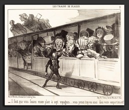 Honoré Daumier (French, 1808 - 1879), Il faut que vous fassiez encore place, 1852, lithograph