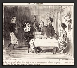 Honoré Daumier (French, 1808 - 1879), GarÃ§on! garÃ§on! allons il est décidé, 1852, lithograph