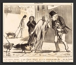 Honoré Daumier (French, 1808 - 1879), Ces pauvres animaux n'se reconnaissent plus, 1852, lithograph