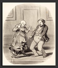 Honoré Daumier (French, 1808 - 1879), Se réjouissant de la fin de la Canicule, 1852, lithograph