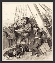 Honoré Daumier (French, 1808 - 1879), Plusieurs gardes nationaux qui n'avaient pas songé, 1848,