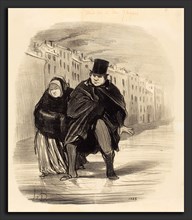 Honoré Daumier (French, 1808 - 1879), Tu m'reprendras encore a aller souhaiter, 1848, lithograph