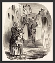 Honoré Daumier (French, 1808 - 1879), Désolé, citoyenne je ne reÃ§ois pas de chiens, 1848,