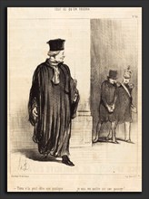 Honoré Daumier (French, 1808 - 1879), Tiens v'la peut-etre une pratique, 1847, lithograph on wove
