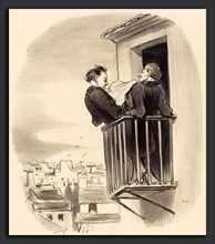 Honoré Daumier (French, 1808 - 1879), Comment on comprend le balcon Espagnol a Paris, 1847,