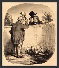 Honoré Daumier (French, 1808 - 1879), Deux bons voisins, 1847, lithograph