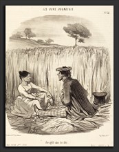 Honoré Daumier (French, 1808 - 1879), Une Idylle dans les blés, 1847, lithograph on newsprint