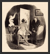 Honoré Daumier (French, 1808 - 1879), Une Position difficile, 1847, lithograph