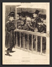 Honoré Daumier (French, 1808 - 1879), La Queue au spectacle, 1840, lithograph on newsprint