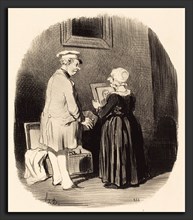 Honoré Daumier (French, 1808 - 1879), Tiens, ma femme, v'la mon portrait, 1846, lithograph