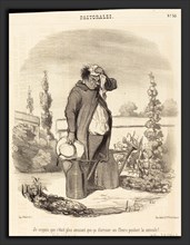 Honoré Daumier (French, 1808 - 1879), Je croyais que c'était plus amusant que Ã§a, 1845, lithograph