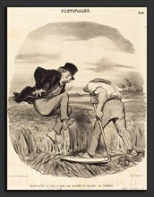 Honoré Daumier (French, 1808 - 1879), Quand on fait ses foins, 1846, lithograph on newsprint