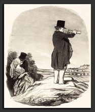Honoré Daumier (French, 1808 - 1879), Dis donc ma femme je ne vois rien!, 1845, lithograph