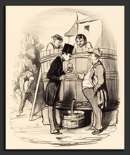 Honoré Daumier (French, 1808 - 1879), Comment trouvez-vous ce petit vin-la, 1845, lithograph