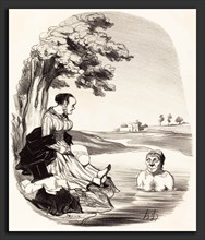 Honoré Daumier (French, 1808 - 1879), L'Eau est délicieuse je t'assure, 1845, lithograph