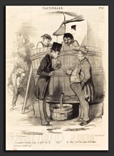 Honoré Daumier (French, 1808 - 1879), Comment trouvez-vous ce petit vin-la, 1845, lithograph on