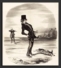 Honoré Daumier (French, 1808 - 1879), Une Charge déplacée, 1845, lithograph