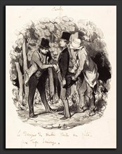 Honoré Daumier (French, 1808 - 1879), Le Danger de visiter un site par trop sauvage, 1845,