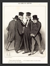Honoré Daumier (French, 1808 - 1879), Encore perdu en Cour Royale et il se lamente, 1848,