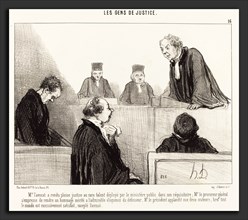 Honoré Daumier (French, 1808 - 1879), Mr. l'avocat a rendu pleine justice, 1846, lithograph