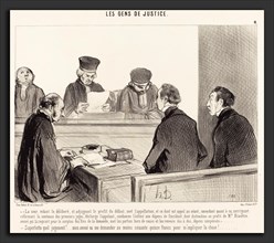 Honoré Daumier (French, 1808 - 1879), La Cour, vidant le délibéré, 1845, lithograph