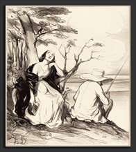 Honoré Daumier (French, 1808 - 1879), O douleur! avoir rÃªvé un époux, 1844, lithograph