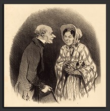 Honoré Daumier (French, 1808 - 1879), Une Nouvelle connaissance, 1846, lithograph