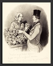 Honoré Daumier (French, 1808 - 1879), Le Jour ou il faut se montrer galant, 1845, lithograph