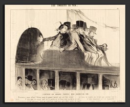 Honoré Daumier (French, 1808 - 1879), L'Entrée du Grand tunnel d'un chemin de fer, 1843, lithograph