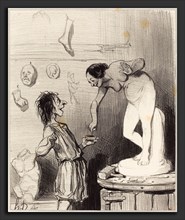 Honoré Daumier (French, 1808 - 1879), Pygmalion, 1842, lithograph