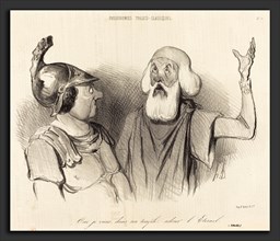 Honoré Daumier (French, 1808 - 1879), Oui je viens, dans son temple, 1841, lithograph on newsprint