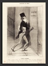 Honoré Daumier (French, 1808 - 1879), L'Agent d'affaires, 1842, lithograph on newsprint