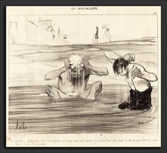 Honoré Daumier (French, 1808 - 1879), Attention, Gargouillet, v'la le bourgeois qui passe, 1842,