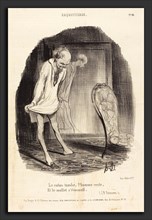 Honoré Daumier (French, 1808 - 1879), Le coton tombe, l'homme reste, 1840, lithograph