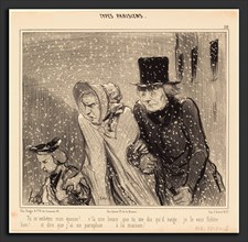Honoré Daumier (French, 1808 - 1879), Tu m'embÃªtes, mon épouse! v'la une heure, 1843, lithograph