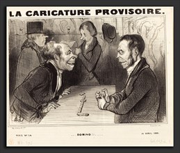 Honoré Daumier (French, 1808 - 1879), Domino!!, 1839, lithograph on newsprint
