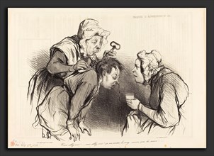 Honoré Daumier (French, 1808 - 1879), Vous allez voir! Ã§a va arrÃªter le sang, 1838, lithograph on