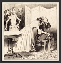 Honoré Daumier (French, 1808 - 1879), Le Chevalier des Adrets est l'amant, 1838, lithograph