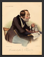 Honoré Daumier (French, 1808 - 1879), La renommée des glaces, 1836, hand-colored lithograph