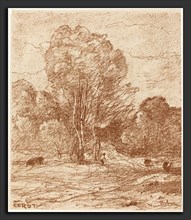 Jean-Baptiste-Camille Corot (French, 1796 - 1875), Drowsing Cattle (Le Dormoir des vaches), 1871,