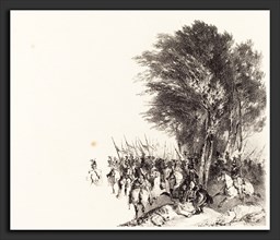 Nicolas-Toussaint Charlet (French, 1792 - 1845), Lanciers en Marche (Lancers on the March), 1831,