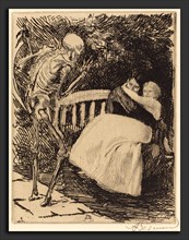 Albert Besnard, The Warning (L'avertissement), French, 1849 - 1934, 1900, etching in black on Van