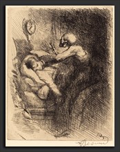 Albert Besnard, Punctual (Ponctuelle), French, 1849 - 1934, 1900, etching in black on Van Gelder